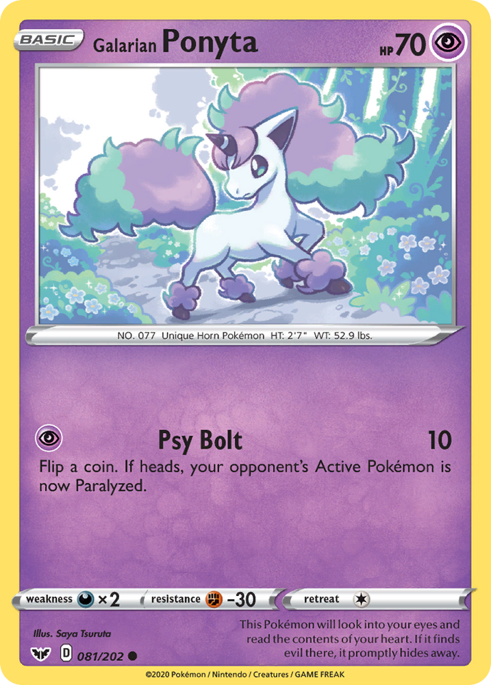 Pokemon | Galarian Ponyta (081/202) [Sword & Shield: Base Set] | The Nerd Merchant