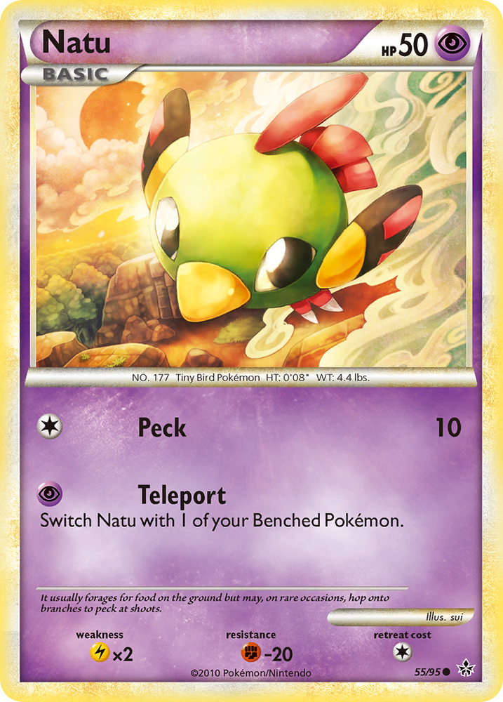 Pokemon | Natu (55/95) [HeartGold & SoulSilver: Unleashed] | The Nerd Merchant