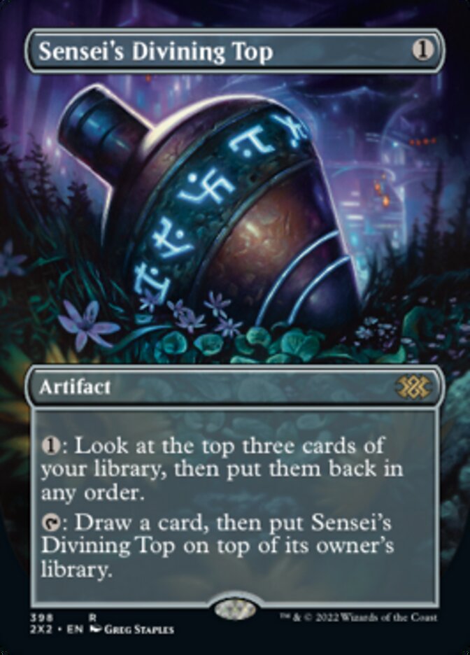 Magic | Sensei's Divining Top (Borderless Alternate Art) [Double Masters 2022] | The Nerd Merchant