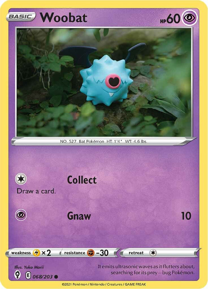 Pokemon | Woobat (068/203) [Sword & Shield: Evolving Skies] | The Nerd Merchant