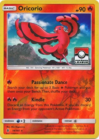 Pokemon | Oricorio (14/145) (League Promo) [Sun & Moon: Guardians Rising] | The Nerd Merchant