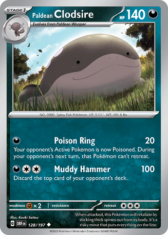 Pokemon | Paldean Clodsire (128/197) [Scarlet & Violet: Obsidian Flames] | The Nerd Merchant