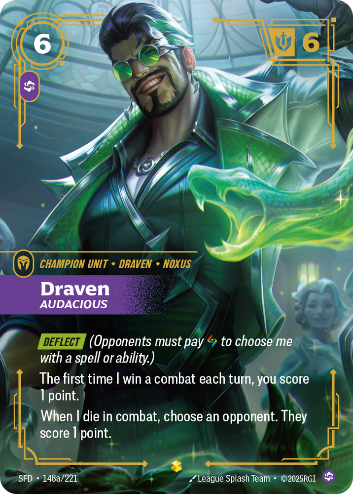 Draven, Audacious (Alt Foil) - Spiritforged #148