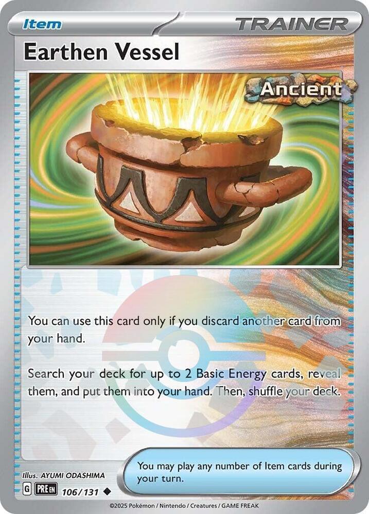 Pokemon | Earthen Vessel (106/131) (Poke Ball Pattern) [Scarlet & Violet: Prismatic Evolutions] | The Nerd Merchant