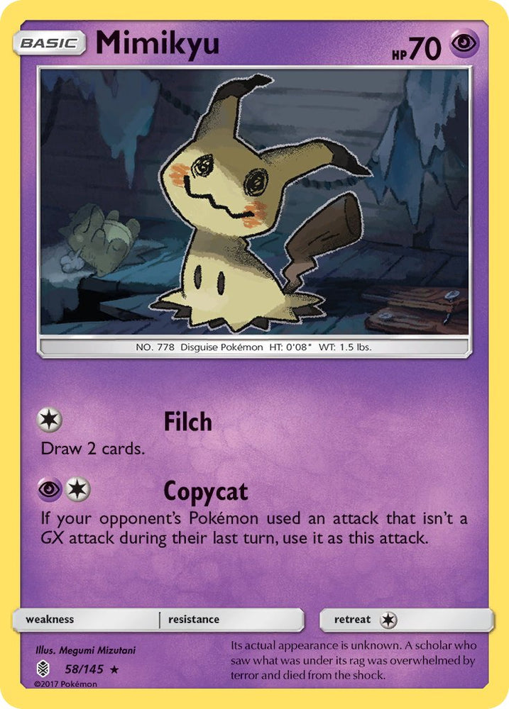 Pokemon | Mimikyu (58/145) (Theme Deck Exclusive) [Sun & Moon: Guardians Rising] | The Nerd Merchant