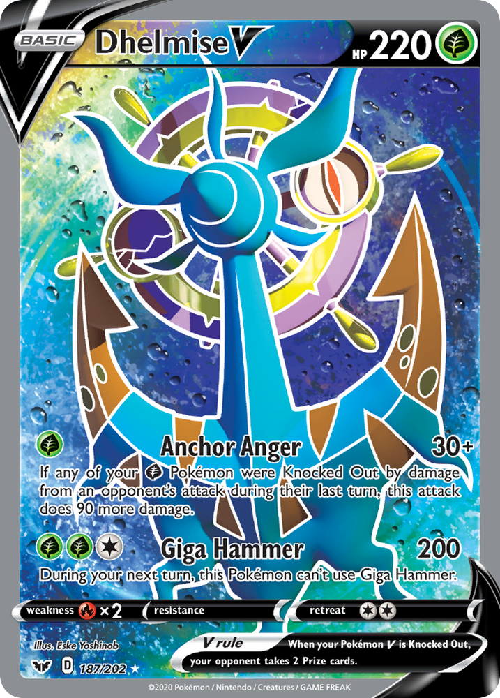 Pokemon | Dhelmise V (187/202) [Sword & Shield: Base Set] | The Nerd Merchant