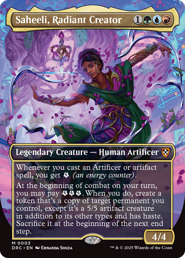 Magic | Saheeli, Radiant Creator (Borderless) [Aetherdrift Commander] | The Nerd Merchant