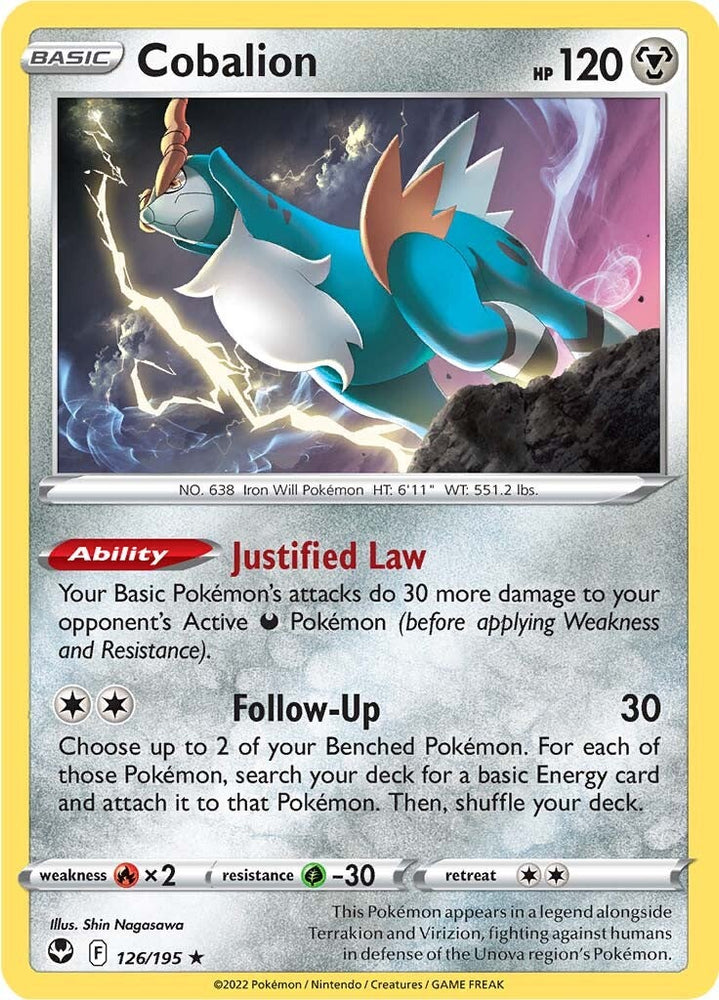 Pokemon | Cobalion (126/195) [Sword & Shield: Silver Tempest] | The Nerd Merchant