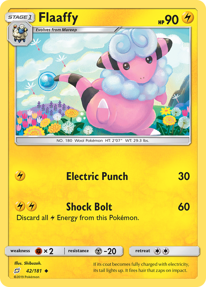 Pokemon | Flaaffy (42/181) [Sun & Moon: Team Up] | The Nerd Merchant