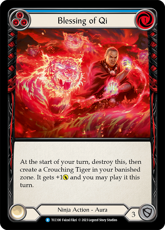 Flesh and Blood TCG | Blessing of Qi (Blue) [TCC100] (Round the Table: TCC x LSS) | The Nerd Merchant