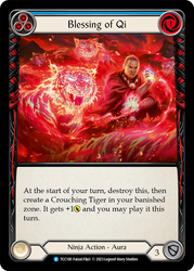 Flesh and Blood TCG | Blessing of Qi (Blue) [TCC100] (Round the Table: TCC x LSS) | The Nerd Merchant