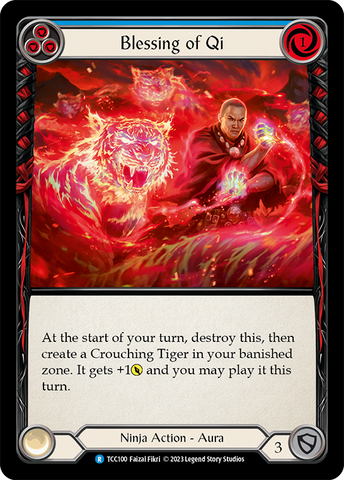 Flesh and Blood TCG | Blessing of Qi (Blue) [TCC100] (Round the Table: TCC x LSS) | The Nerd Merchant