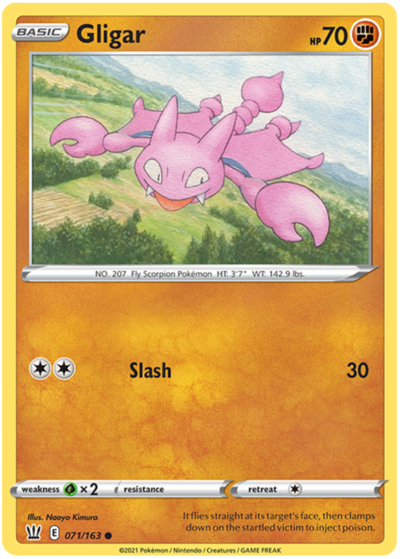 Pokemon | Gligar (071/163) [Sword & Shield: Battle Styles] | The Nerd Merchant