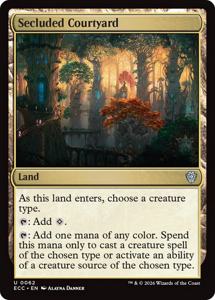 Magic | Secluded Courtyard [Lorwyn Eclipsed Commander] | The Nerd Merchant