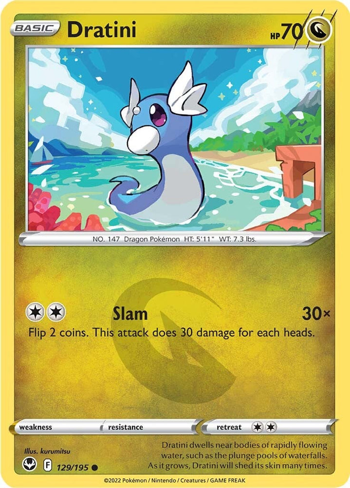 Pokemon | Dratini (129/195) [Sword & Shield: Silver Tempest] | The Nerd Merchant