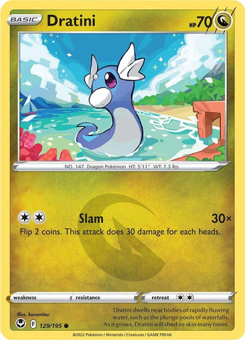 Pokemon | Dratini (129/195) [Sword & Shield: Silver Tempest] | The Nerd Merchant