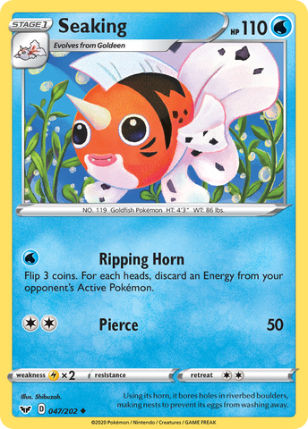 Pokemon | Seaking (047/202) [Sword & Shield: Base Set] | The Nerd Merchant