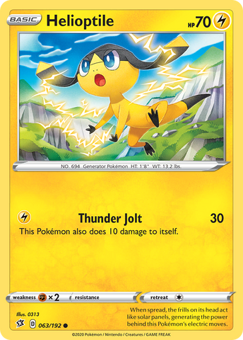Pokemon | Helioptile (063/192) [Sword & Shield: Rebel Clash] | The Nerd Merchant