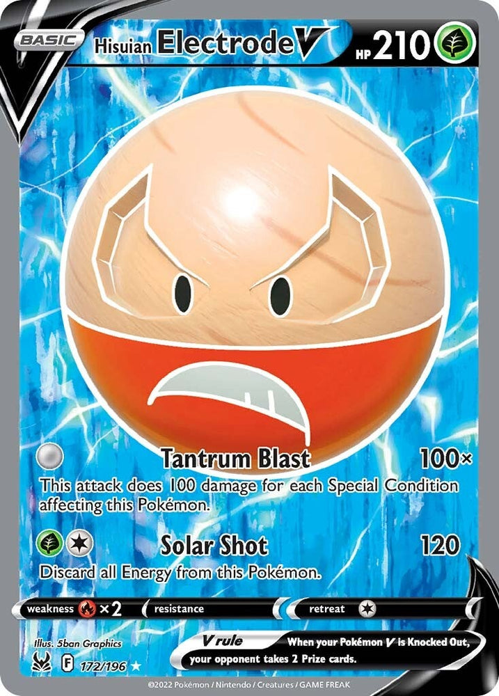 Pokemon | Hisuian Electrode V (172/196) [Sword & Shield: Lost Origin] | The Nerd Merchant