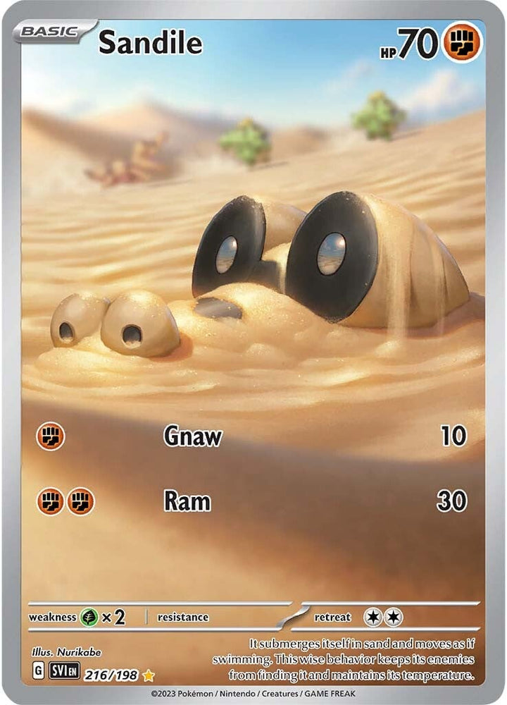 Pokemon | Sandile (216/198) [Scarlet & Violet: Base Set] | The Nerd Merchant