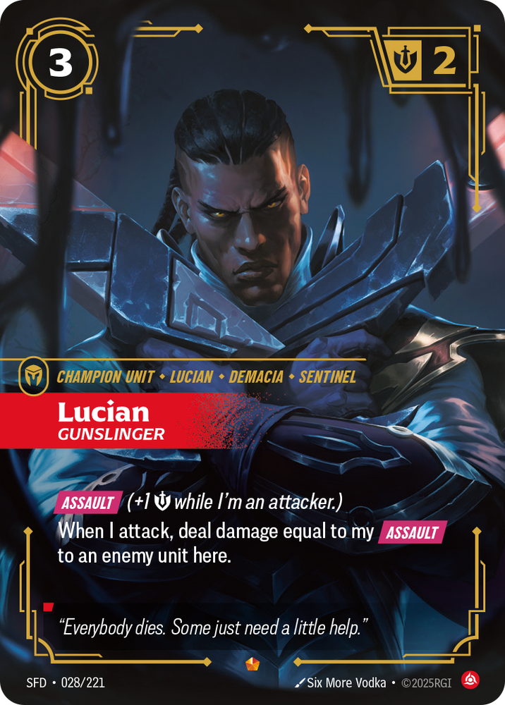 Lucian, Gunslinger (Foil) - Spiritforged #28