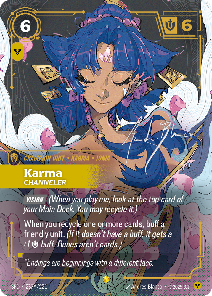 Karma, Channeler (Signature Foil) - Spiritforged #237