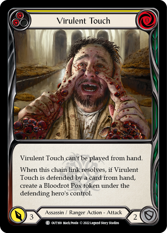 Flesh and Blood TCG | Virulent Touch (Yellow) [OUT169] (Outsiders) | The Nerd Merchant