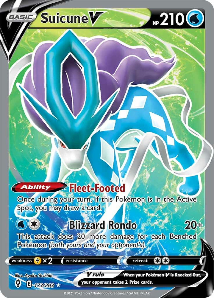 Pokemon | Suicune V (173/203) [Sword & Shield: Evolving Skies] | The Nerd Merchant