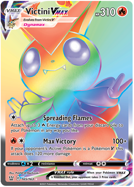 Pokemon | Victini VMAX (165/163) [Sword & Shield: Battle Styles] | The Nerd Merchant