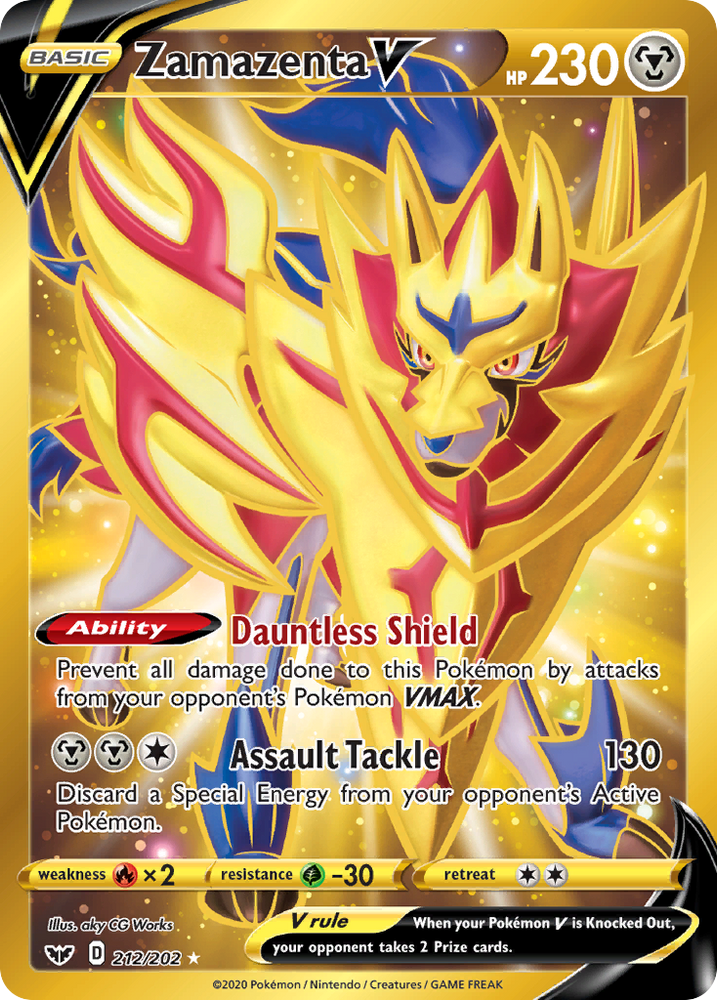 Pokemon | Zamazenta V (212/202) [Sword & Shield: Base Set] | The Nerd Merchant