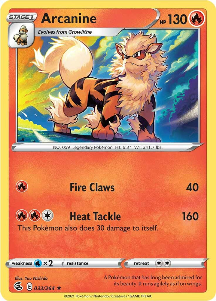Pokemon | Arcanine (033/264) [Sword & Shield: Fusion Strike] | The Nerd Merchant