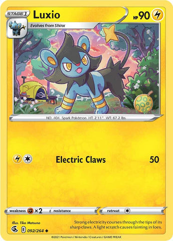 Pokemon | Luxio (092/264) [Sword & Shield: Fusion Strike] | The Nerd Merchant
