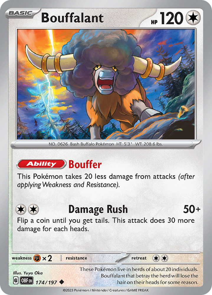 Pokemon | Bouffalant (174/197) [Scarlet & Violet: Obsidian Flames] | The Nerd Merchant