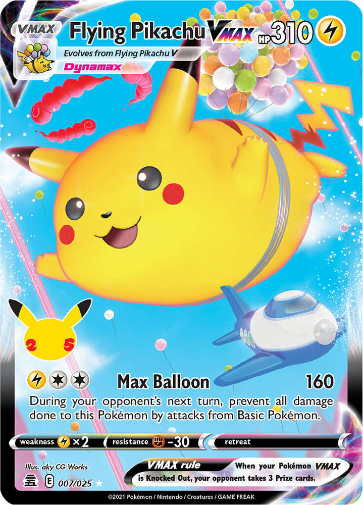 Pokemon | Flying Pikachu VMAX (007/025) [Celebrations: 25th Anniversary] | The Nerd Merchant