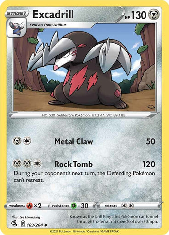 Pokemon | Excadrill (183/264) [Sword & Shield: Fusion Strike] | The Nerd Merchant