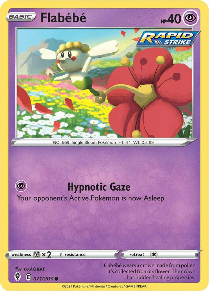 Pokemon | Flabebe (071/203) [Sword & Shield: Evolving Skies] | The Nerd Merchant