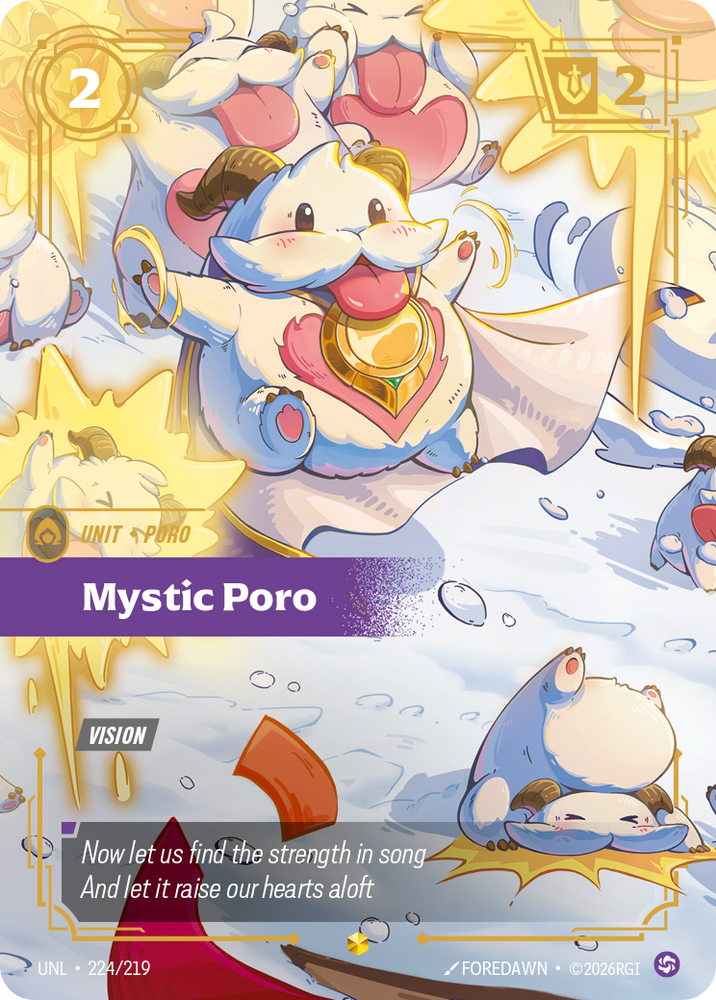 Mystic Poro (Overnumbered) (Foil) - Unleashed (224/219)