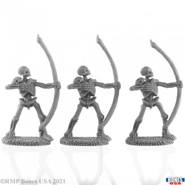 Reaper 30024: Skeletal Archers (3) Bones USA Reaper Legends