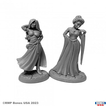 Reaper 30123: Townsfolk: Courtesans (2) Bones USA Reaper Legends