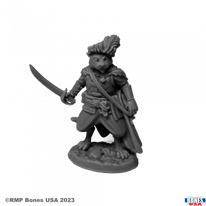 Reaper 30132: Gerard, Catfolk Bard Bones USA Reaper Legends