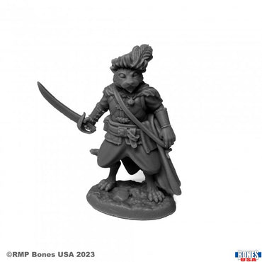 Reaper 30132: Gerard, Catfolk Bard Bones USA Reaper Legends