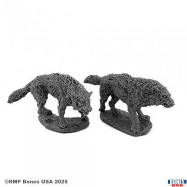 Reaper 30204: Dread Wolves (2) Bones USA Reaper Legends