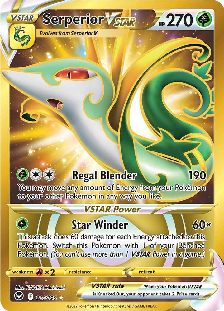 Pokemon | Serperior VSTAR (210/195) [Sword & Shield: Silver Tempest] | The Nerd Merchant
