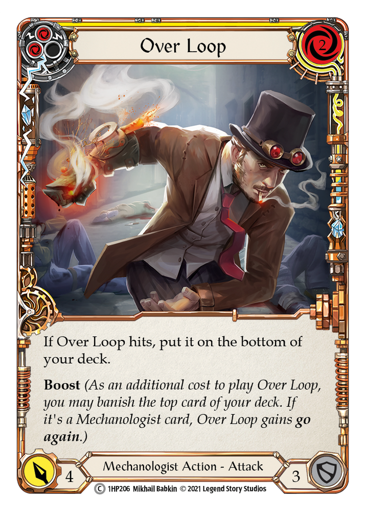 Flesh and Blood TCG | Over Loop (Yellow) [1HP206] (History Pack 1) | The Nerd Merchant