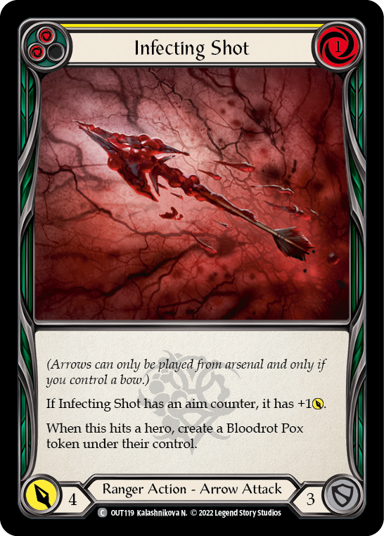 Flesh and Blood TCG | Infecting Shot (Yellow) [OUT119] (Outsiders) | The Nerd Merchant