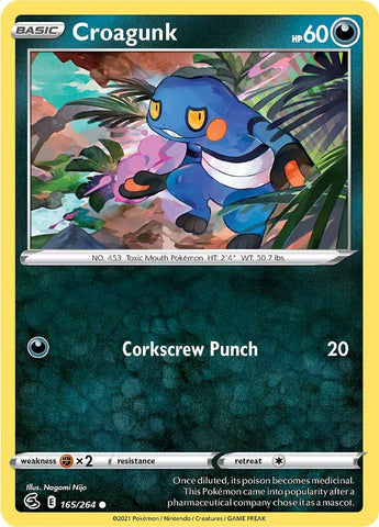 Pokemon | Croagunk (165/264) [Sword & Shield: Fusion Strike] | The Nerd Merchant