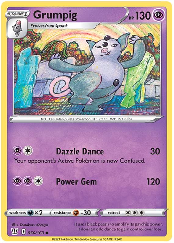 Pokemon | Grumpig (056/163) [Sword & Shield: Battle Styles] | The Nerd Merchant