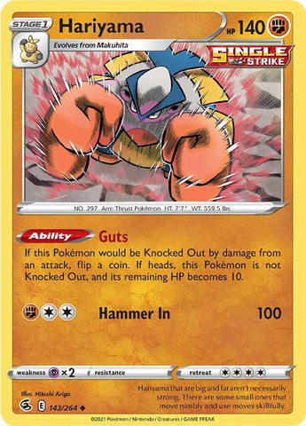 Pokemon | Hariyama (143/264) [Sword & Shield: Fusion Strike] | The Nerd Merchant