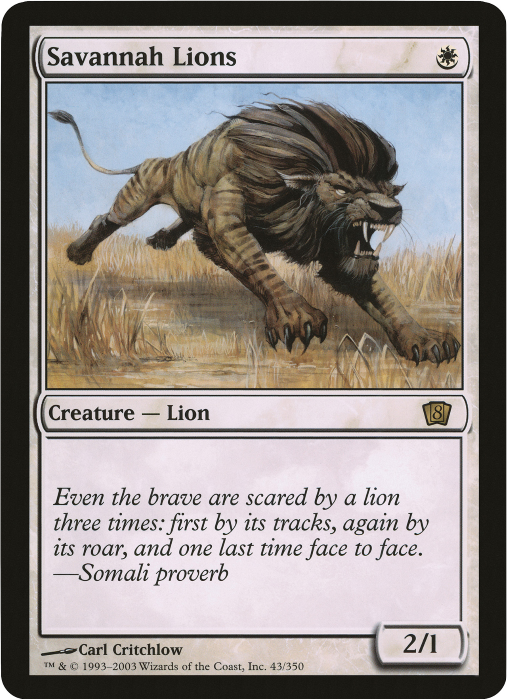 Magic | Savannah Lions (Oversized) [Eighth Edition Box Topper] | The Nerd Merchant