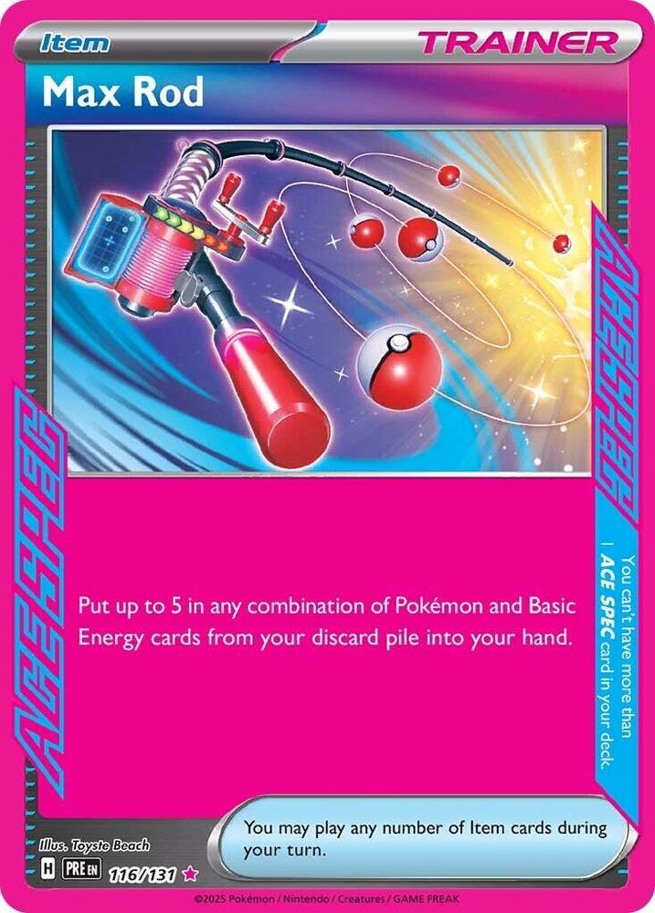 Pokemon | Max Rod (116/131) [Scarlet & Violet: Prismatic Evolutions] | The Nerd Merchant